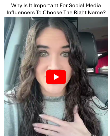 Why is it important for social media influencers to choose the right name